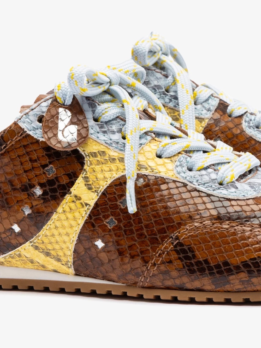 Larroude Stella Mule In Python Printed Leather - Picture 4 of 13